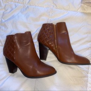 Brown Heeled Ankle Booties